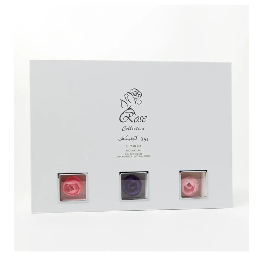 Rose Collection Eau de Parfum Set - 3 x 75ml Floral Fragrance for Women | Perfect for Daily Wear, Date Nights & Special Occasions