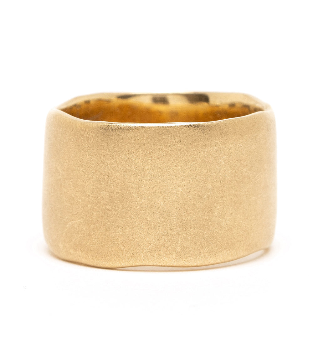 12mm Wide Torn Paper Wedding Band Ring - Unique Handmade Distressed Design for Women & Men - Perfect for Boho, Vintage, and Alternative Wedding Styles