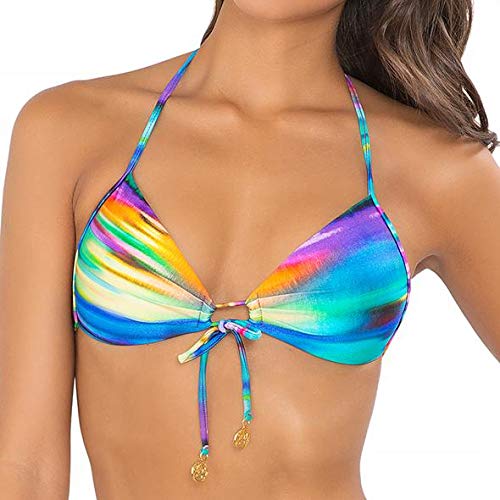 Luli Fama Women's Bandeau Bikini Top - Sexy Strapless Swimwear for Beach & Pool - Perfect for Summer Vacations, Tropical Getaways, and Resort Wear
