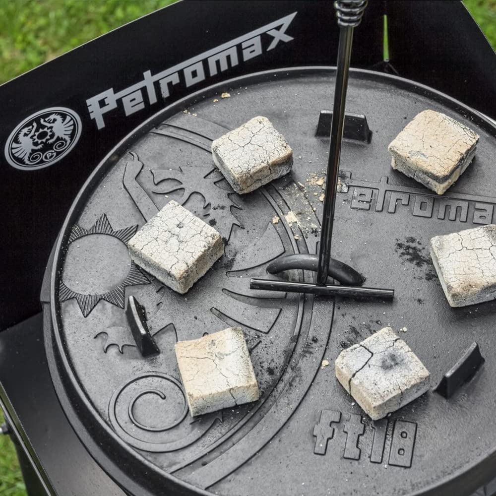 Petromax Pre-Seasoned Cast Iron Dutch Oven for Outdoor Campfire Cooking & Home Kitchen Baking - Even Heat Distribution with 3 Legs - Perfect for Camping, Backpacking, and Homemade Bread Baking