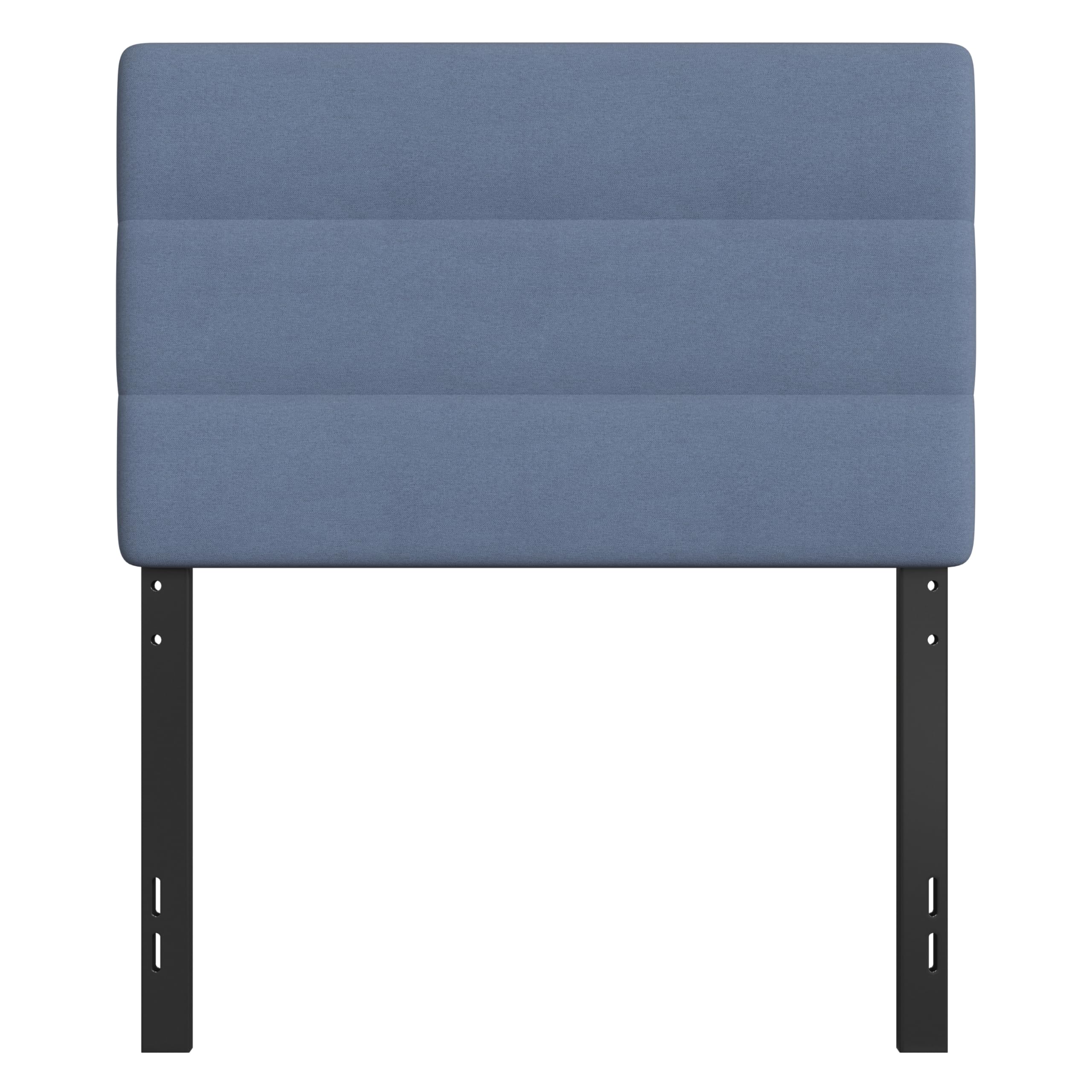 Merrick Lane Coppola Upholstered Headboard - Twin Size Button Tufted Blue Fabric Bed Headboard with Metal Legs & Adjustable Slots | Fits Standard Bed Frames | Perfect for Kids Rooms, Guest Bedrooms & Dorm Decor