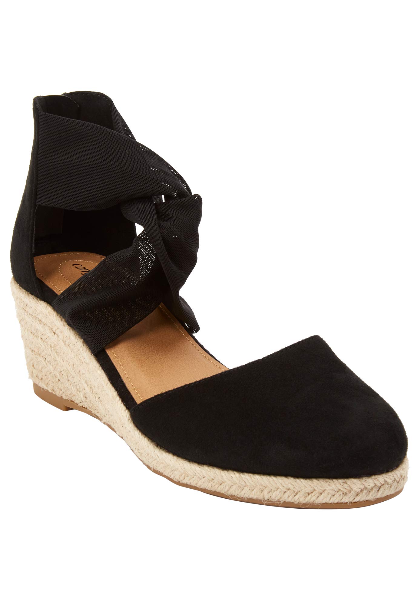 Comfortview Women's Wide Width The Sabine Espadrille - Comfortable Summer Casual Shoes for Walking, Travel & Beach Outfits