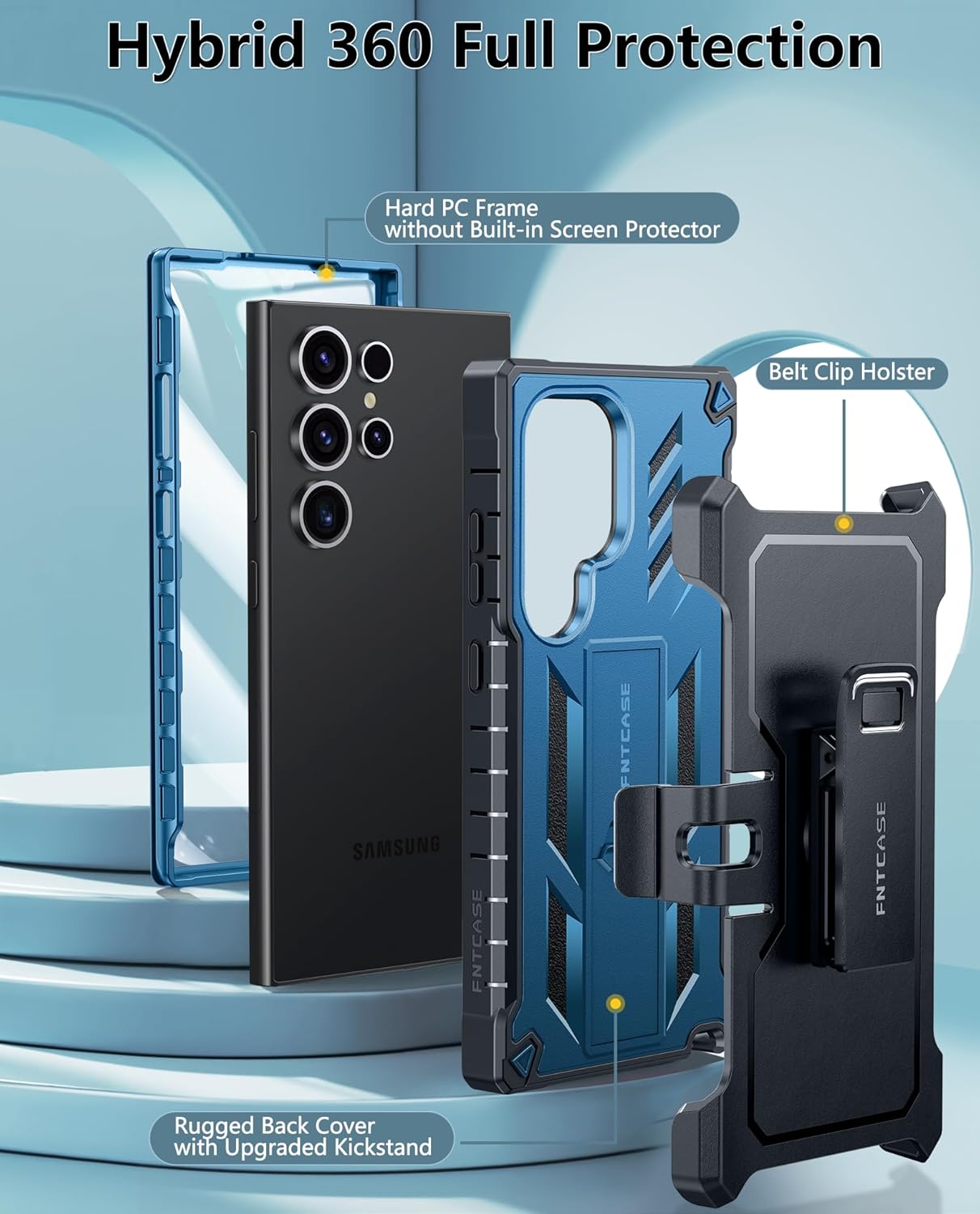 Samsung Galaxy S25 Ultra Military Grade Shockproof Case - Heavy Duty Drop Protection, Reinforced Corners, Anti-Slip Grip | Compatible with Wireless Charging | Perfect for Outdoor Adventures, Construction Work & Extreme Sports
