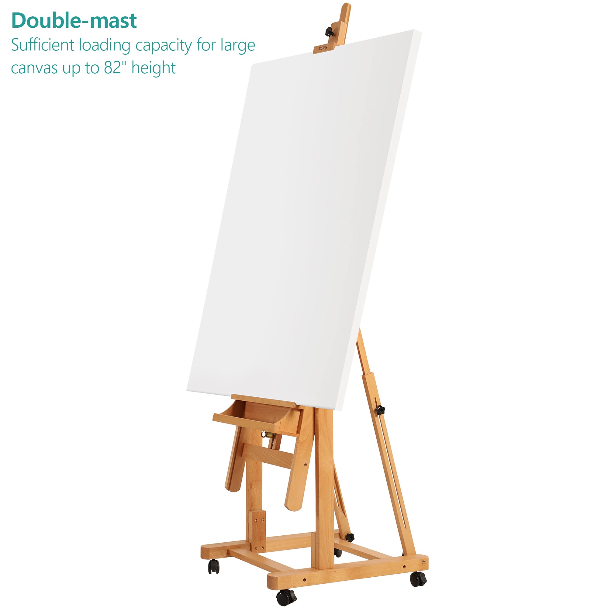 VISWIN Professional Heavy-Duty H-Frame Artist Easel - Extra Large 82