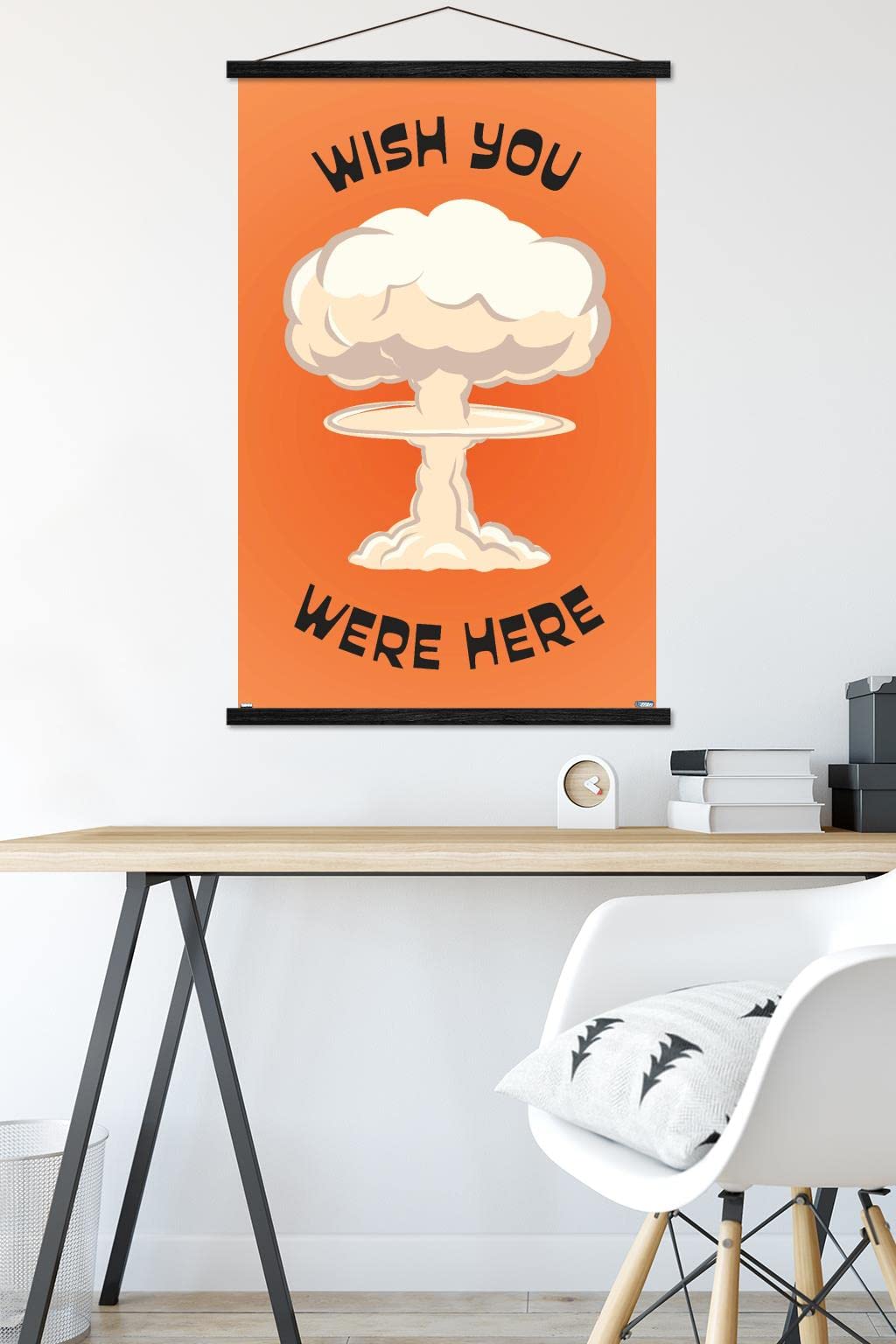 Trends International Well This Is Awkward - Wish You Were Here Magnetic Frame Wall Poster | Funny Home & Office Decor for Living Room, Bedroom, Dorm