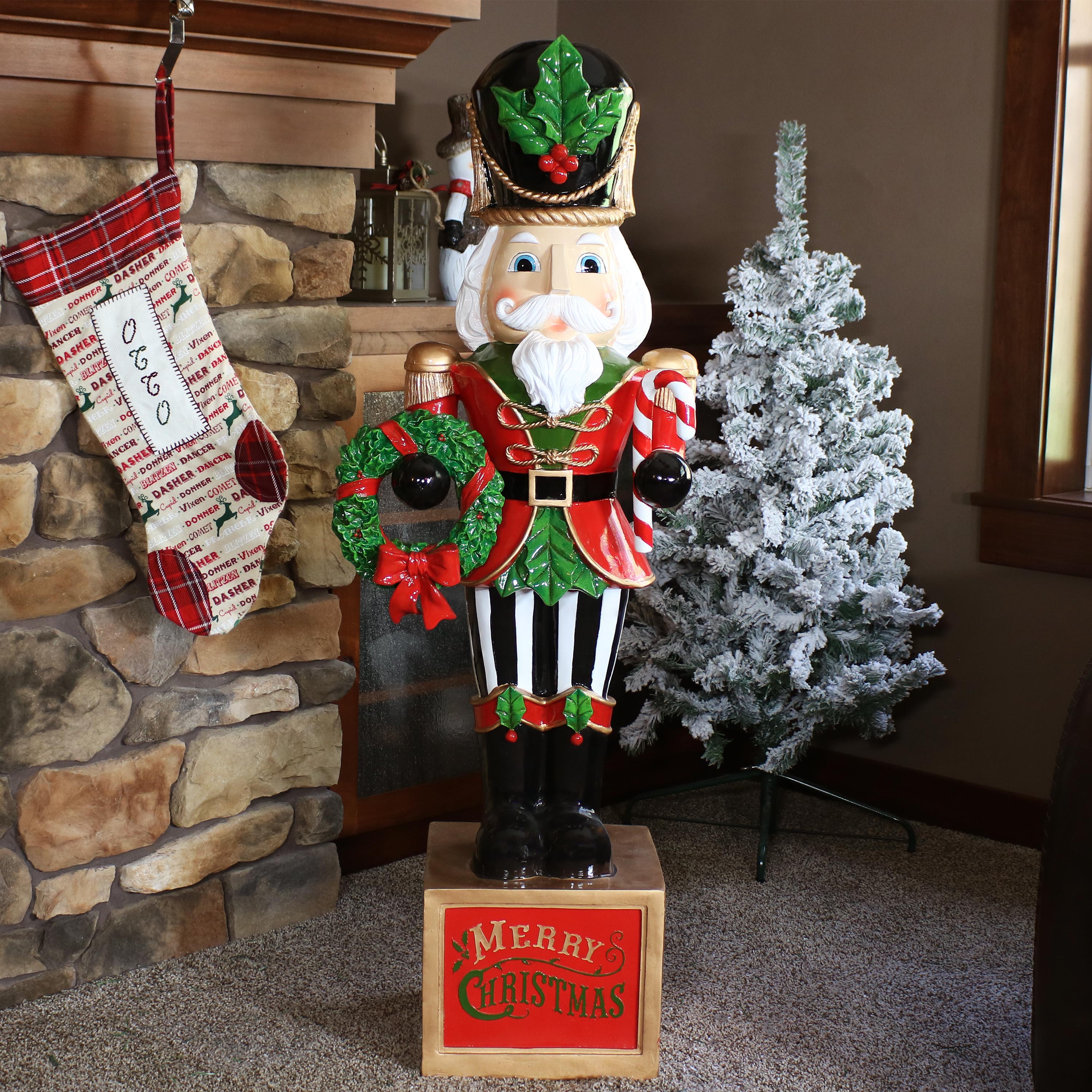 Sunnydaze Karl the Christmas Nutcracker Statue - 48