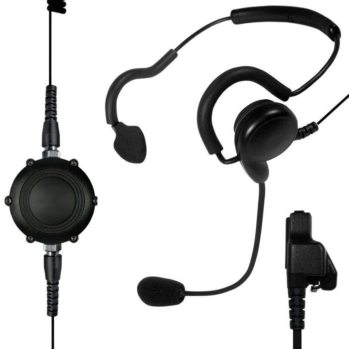 Patriot Tactical Boom Mic Headset - Compatible with Motorola Jedi/XTS Series SPM1423T - Clear Communication for Law Enforcement, Security & Outdoor Adventures