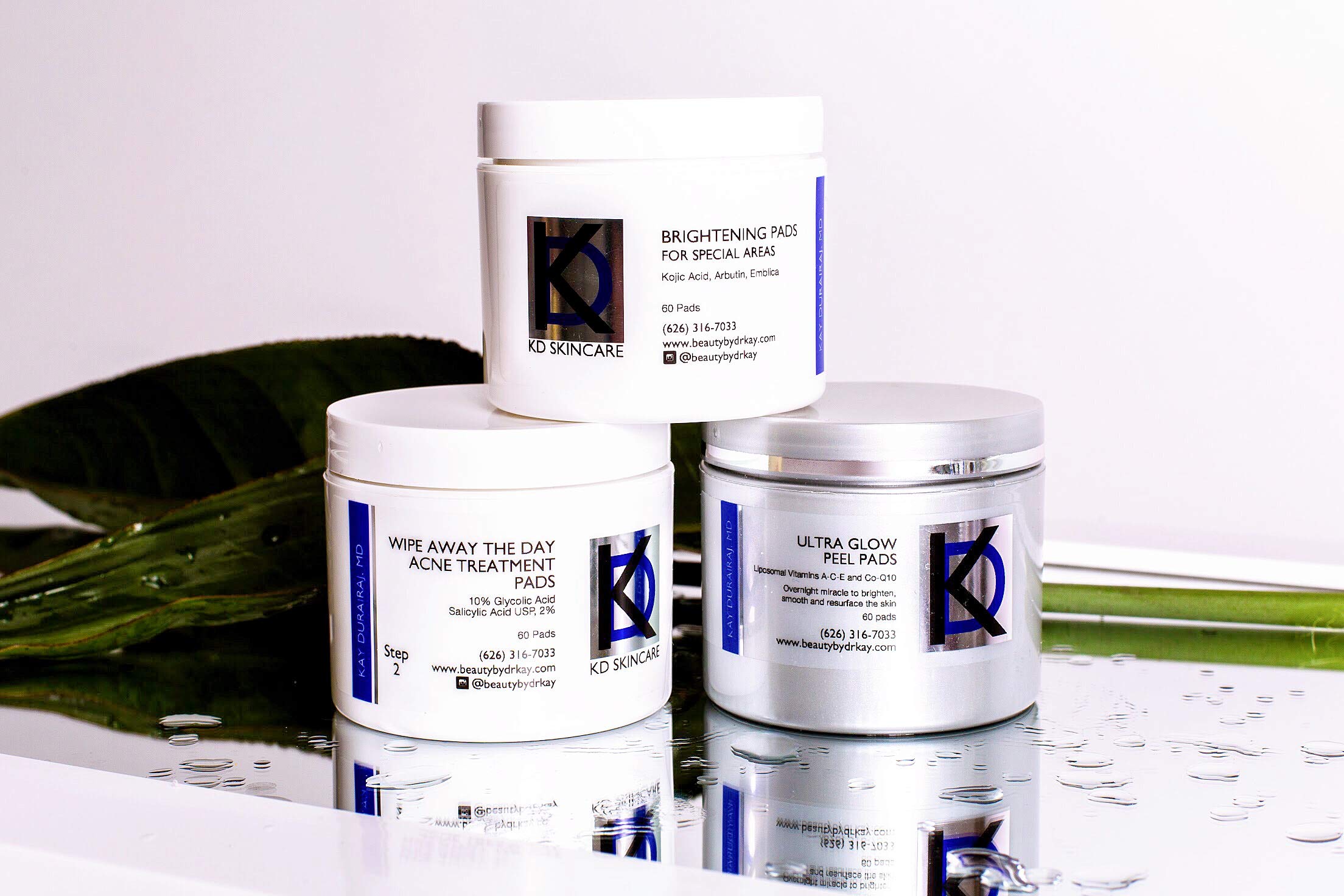 KD Wipe Away The Day Acne Treatment Pads - Exfoliating & Cleansing Facial Pads for Clear Skin | Daily Acne Control for Teens & Adults | Perfect for Gym, Travel & Nighttime Skincare Routine