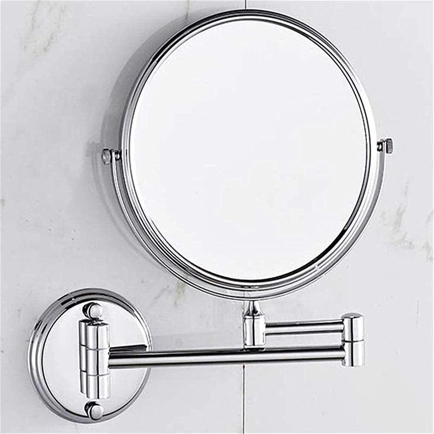 Wall-Mounted Bathroom Mirror with Magnifying & Telescopic Folding Design - Hotel Style Vanity Mirror for Makeup & Shaving - Perfect for Small Bathrooms, Dorm Rooms & Home Decor