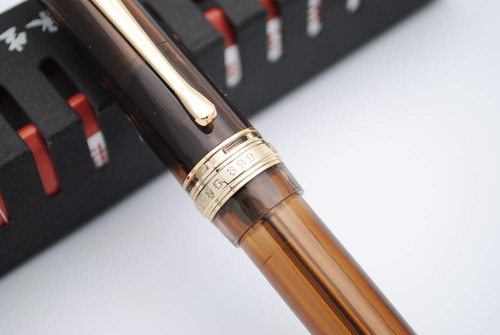Original Vacuum Filling Fountain Pen - 0.7mm Medium Nib (Brown) for Office & Calligraphy