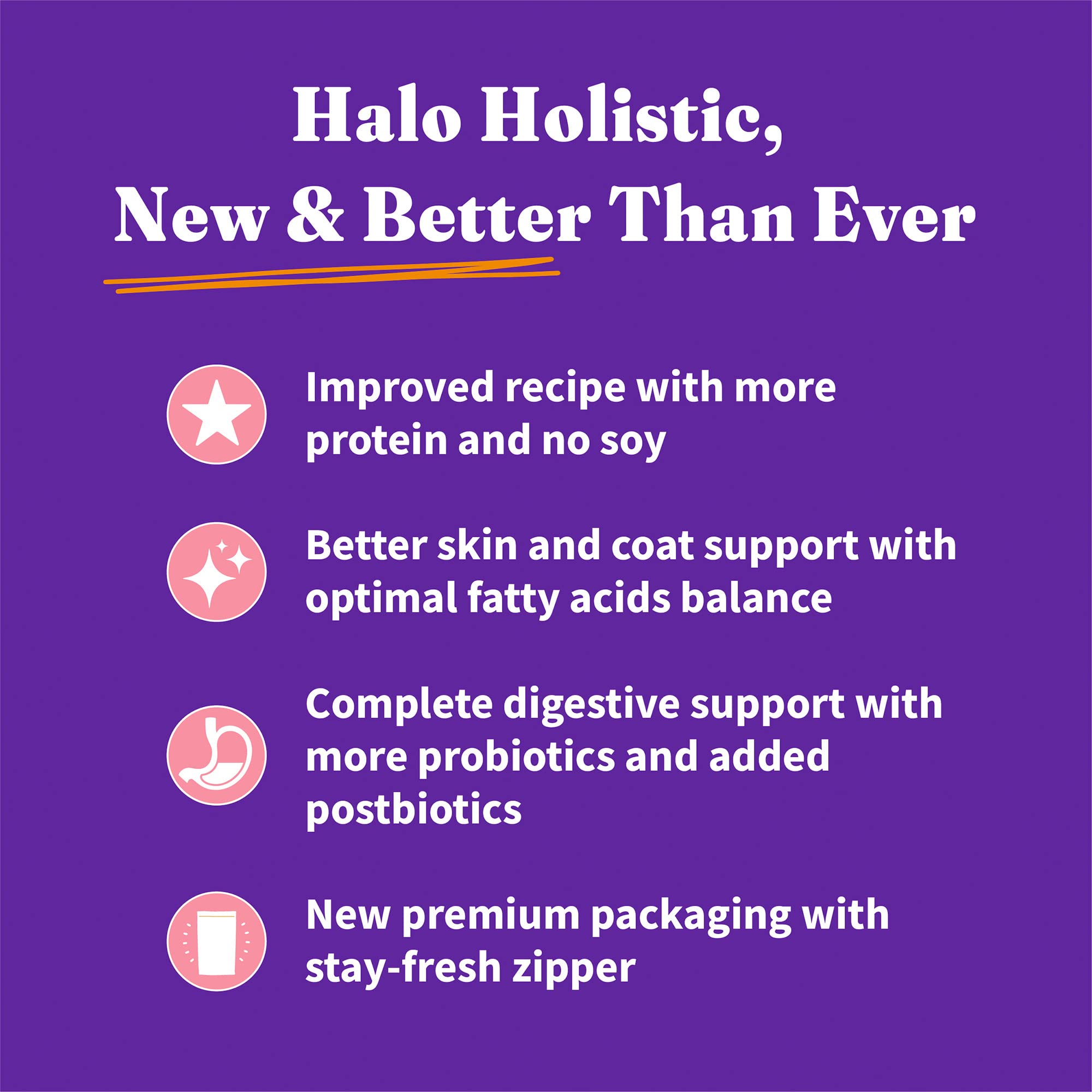 Halo Holistic Small Breed Dry Dog Food - Wild Caught Salmon & Whitefish Recipe, Grain Free for Healthy Weight Support - 3.5 lb Bag | Perfect for Toy & Miniature Dogs at Home or Travel