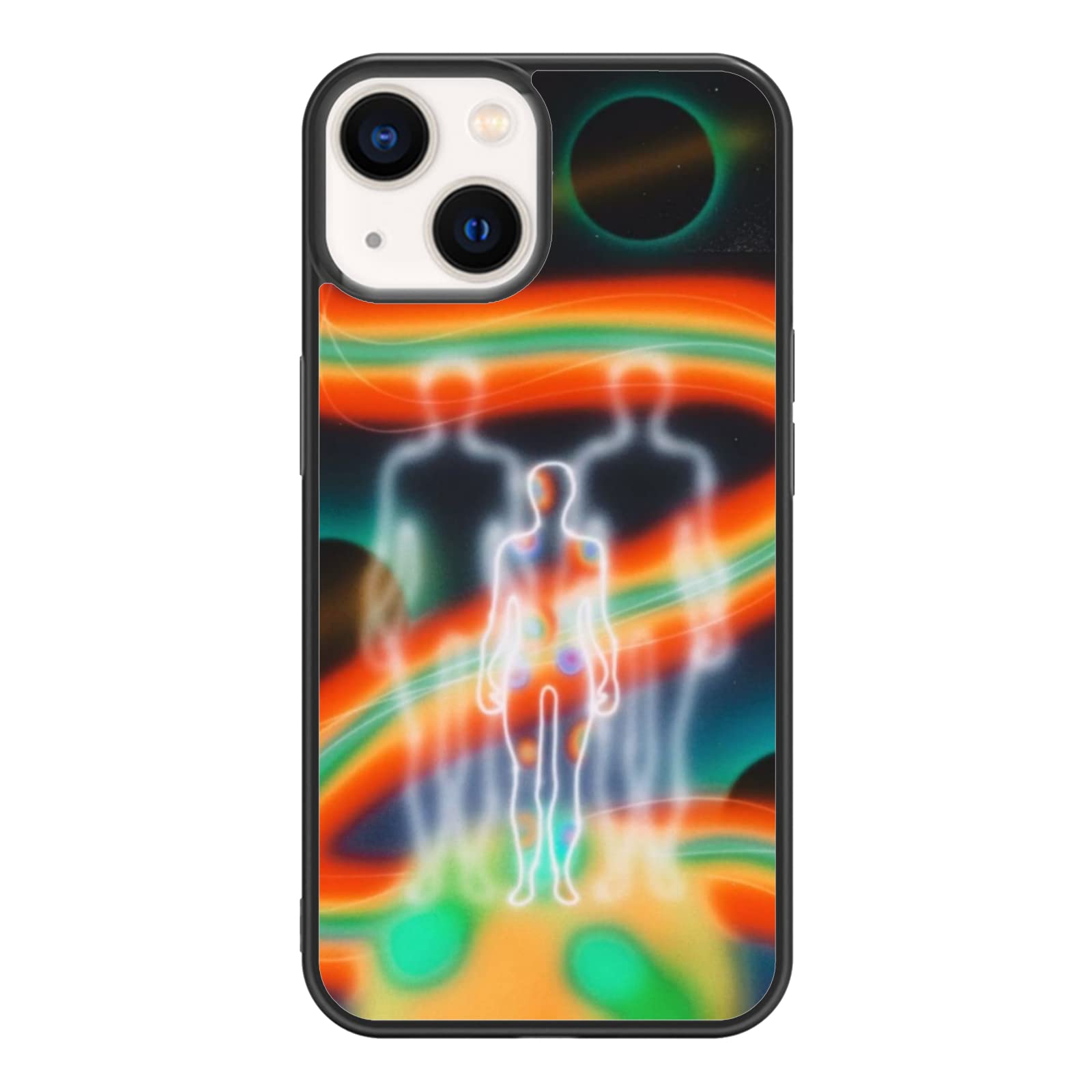 Psychedelic Trippy Aesthetic Art Phone Case for iPhone 14 13 12 11 Mini Pro Max | Shockproof Hard PC + Soft TPU Protective Cover | Iridescent Design for Men Women | Perfect for Music Festivals & Rave Parties