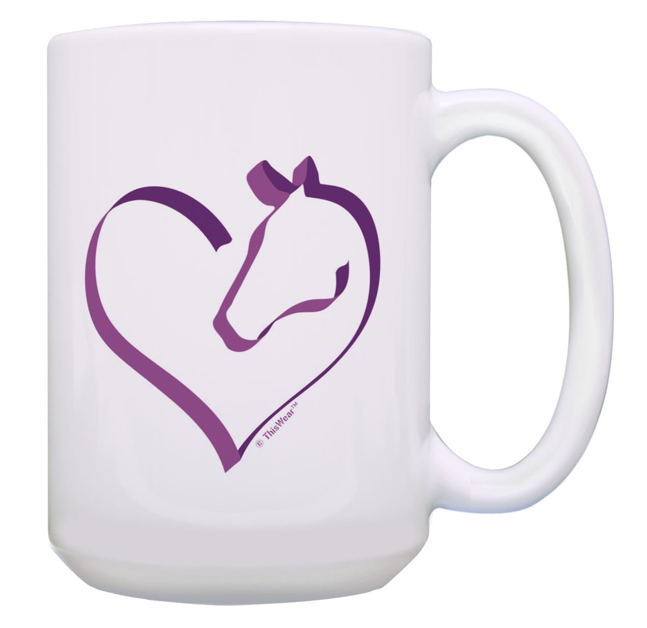 Premium 15oz Horse Lover Ceramic Coffee Mug with Handle - Unique Equestrian Gift for Women, Perfect for Barn Riders, Horse Show Enthusiasts & Farmhouse Decor