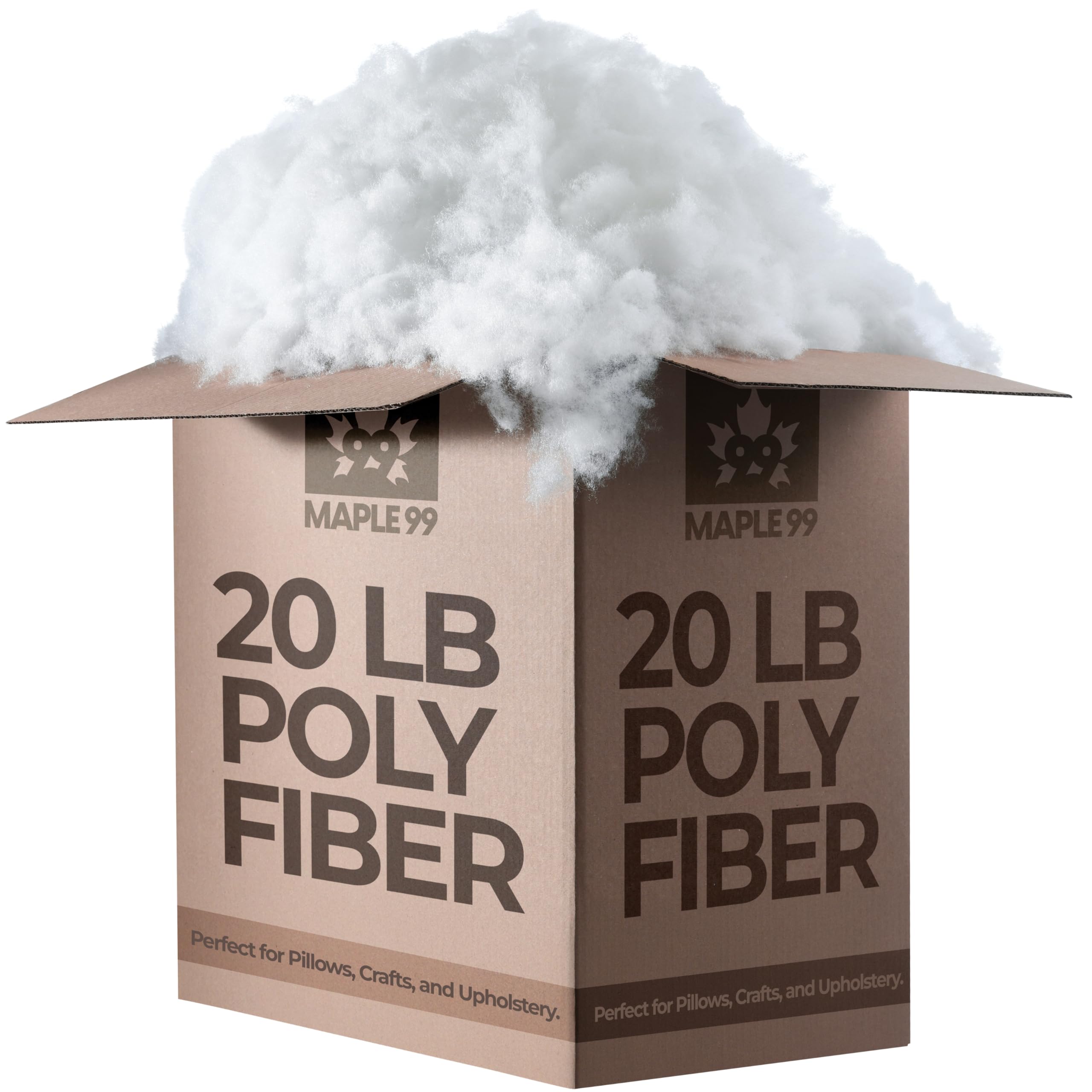 Premium Polyester Fiber Fill Stuffing 20 LB Bag - Soft Fluffy Stuffing for Stuffed Animals, Pillows, DIY Crafts, Toys & Cloud Decorations - Ideal Batting for Couch Pillows, Home Decor & Upholstery Projects - Perfect for DIY Sewing, Crafting & Soft Toy Making