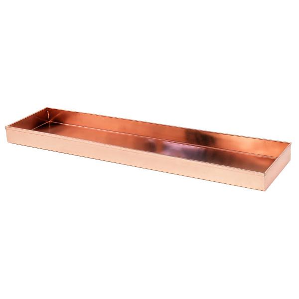Elegant Long Copper Tray for Home Decor | Vintage Style Serving Tray for Dining Table, Coffee Table & Countertop Display | Perfect for Entertaining Guests & Organizing Jewelry