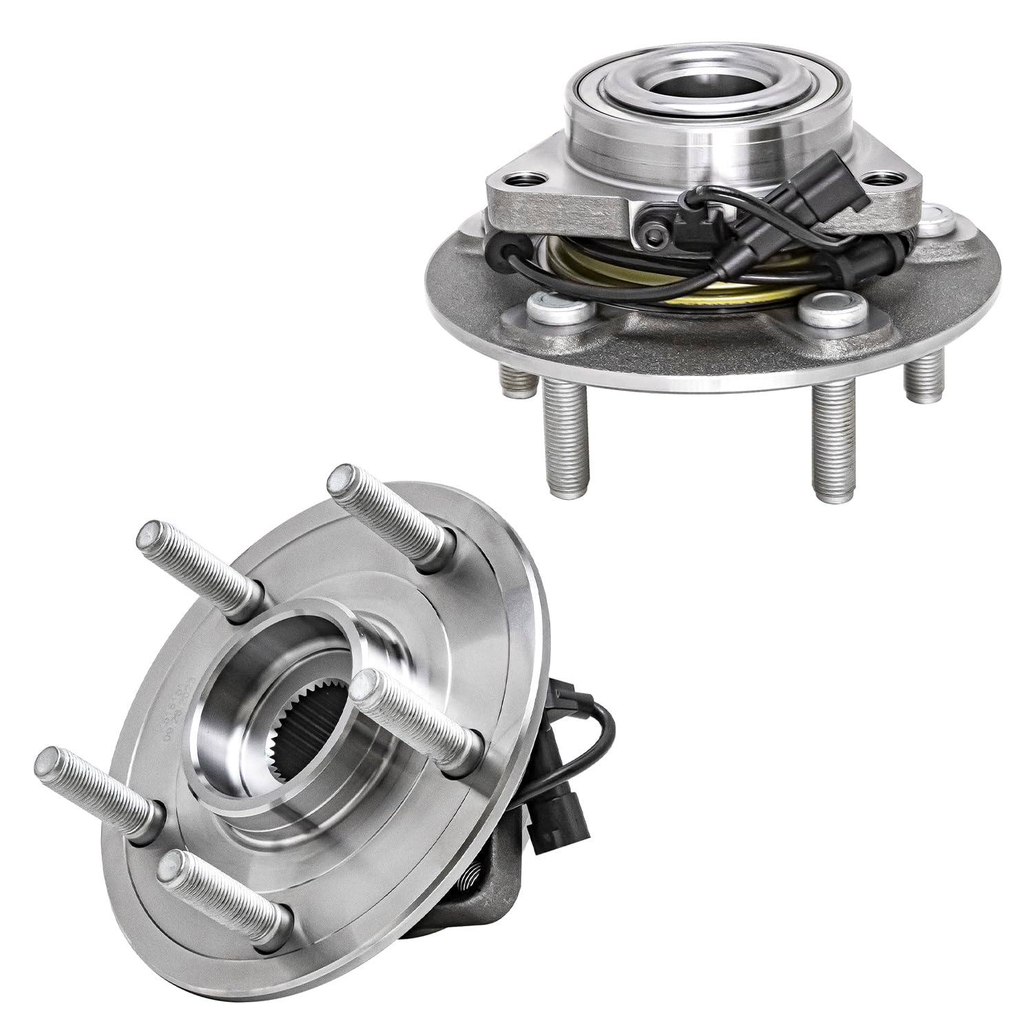Detroit Axle - 2 Front Wheel Bearing Hub Assemblies for 2012-2018 Dodge Ram 1500 | Wheel Bearing & Hub Replacement Kit | Perfect for Off-Roading, Towing & Daily Driving