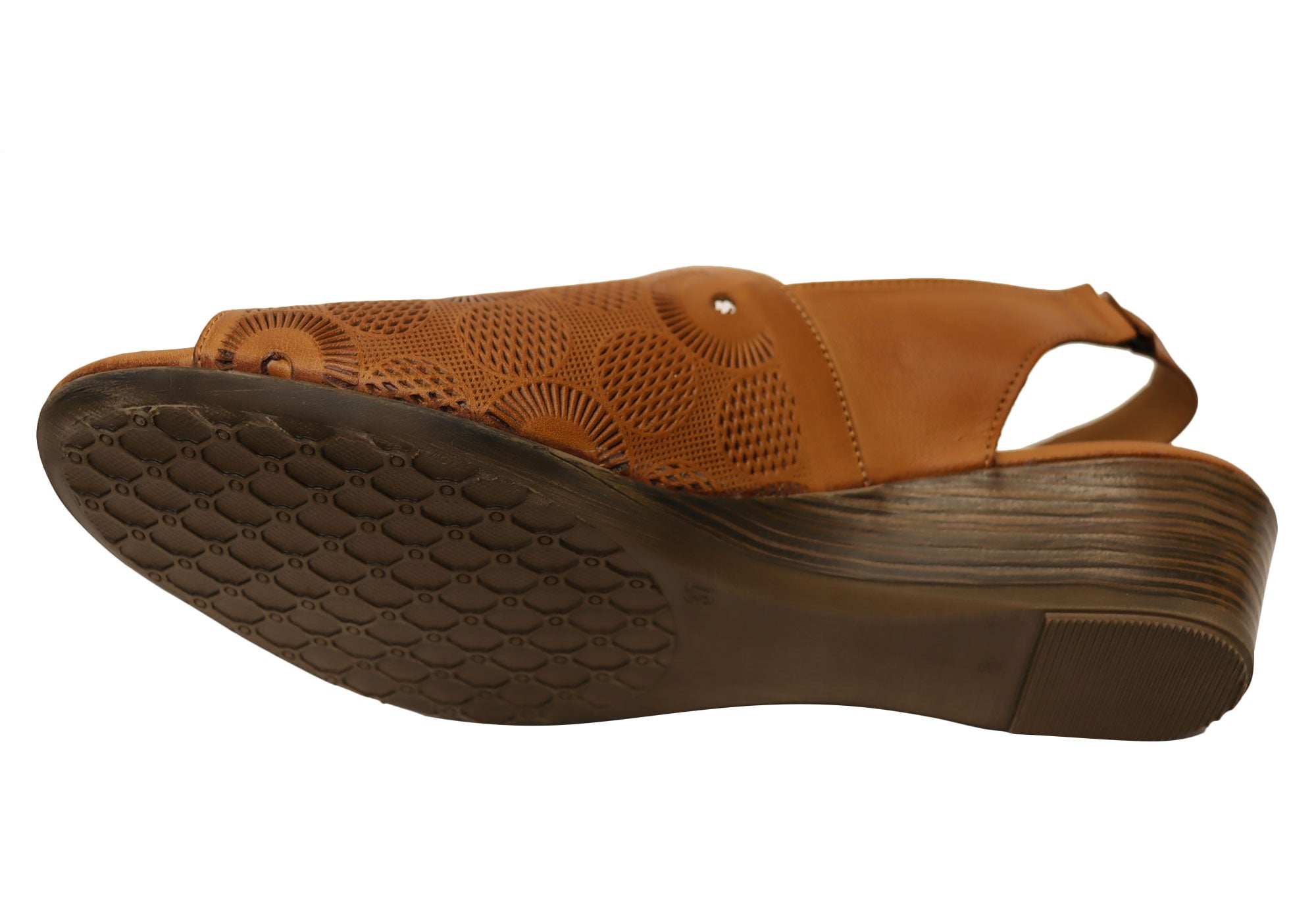 Orizonte Resley Women's Comfortable Leather Wedge Sandals - European Style Summer Casual Shoes for Walking, Travel & Beach Outfits