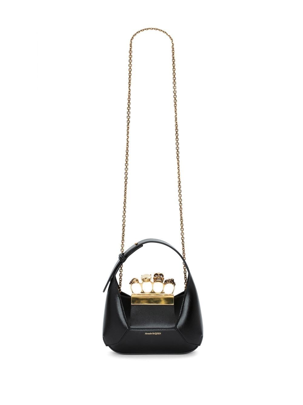 Alexander McQueen Black Leather Shoulder Bag for Women | Luxury Designer Handbag for Work, Travel & Evening Events