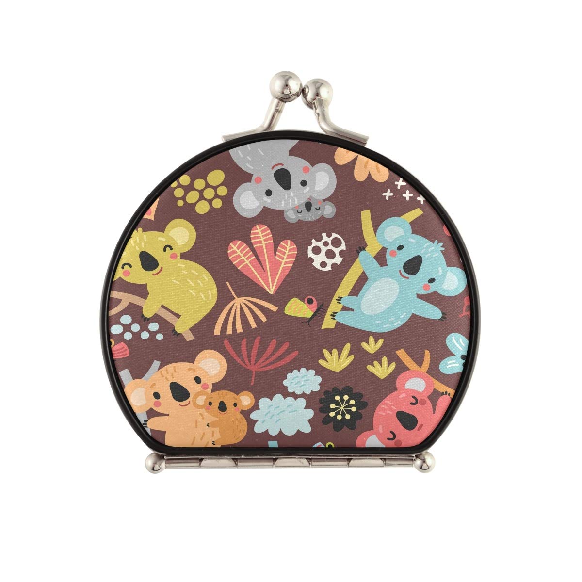 Easter Koala Travel Makeup Mirror for Women - Portable Double Sided Compact Mirror with 2x & 1x Magnification, Perfect for Purse, Travel, Home & Office Use