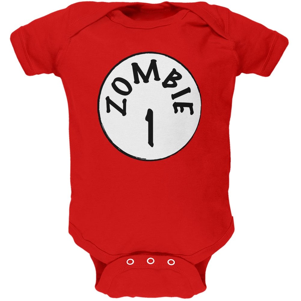 Halloween Zombie Baby Costume - Red Soft One-Piece Outfit for Infants 3-6 Months | Cute Halloween Party, Photo Shoot & Trick-or-Treat Outfit