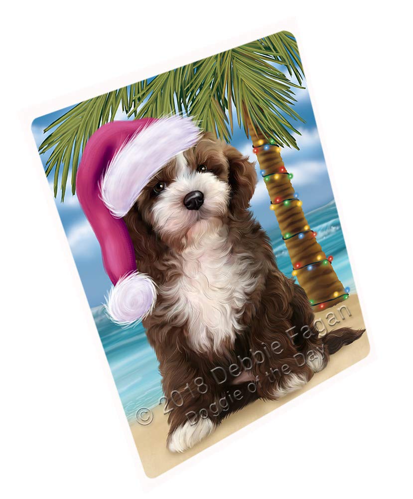 Christmas Cockapoo Dog on Tropical Island Beach - Large 18