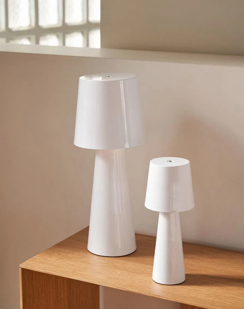Venus Table Lamp - Modern LED Nightstand Light with USB Port & Touch Control for Bedroom, Living Room, Office - Warm White & Cool White Adjustable Lighting