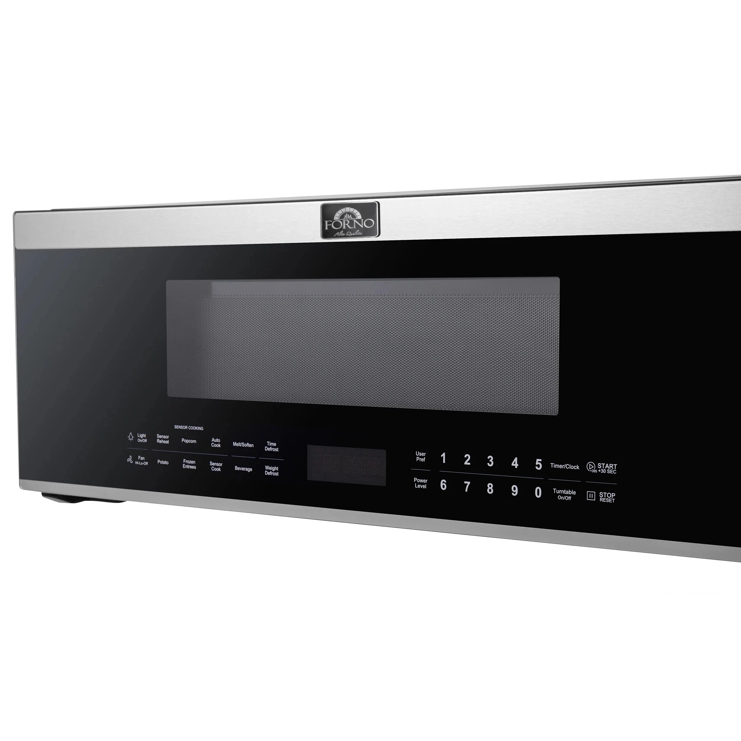 **Forno Padula 30-Inch Over The Range Microwave - Stainless Steel, FOTR3080 - Built-In Vent Hood & Space-Saving Design for Modern Kitchens**    *(Use Case: Perfect for small kitchens, apartments, or homes needing a sleek, space-saving microwave with powerful ventilation.)*