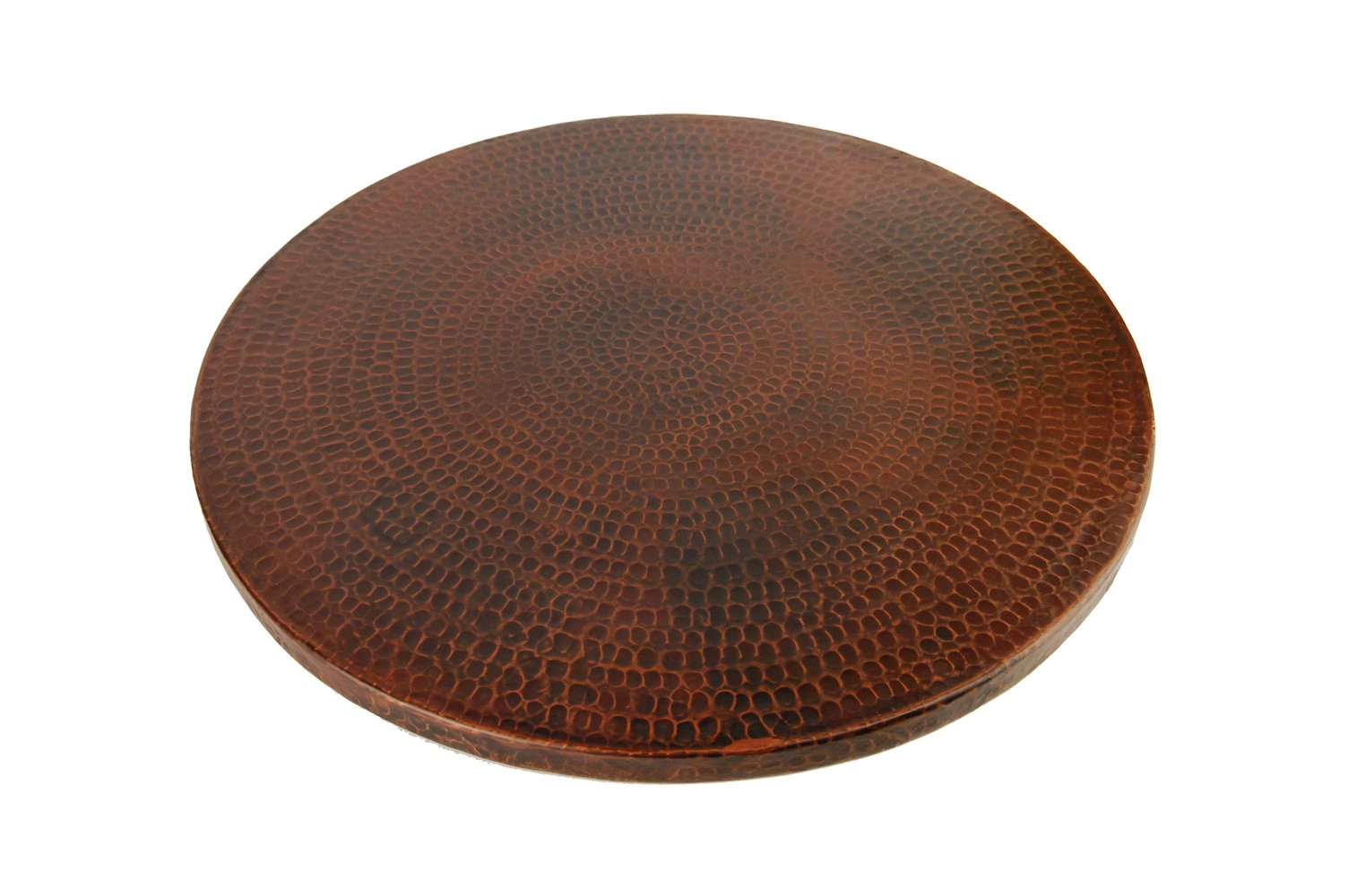 Premier Copper Products LS18DB 18-Inch Hand Hammered Copper Lazy Susan Turntable - Oil Rubbed Bronze Finish - Perfect for Dining Tables, Buffets, and Kitchen Countertops