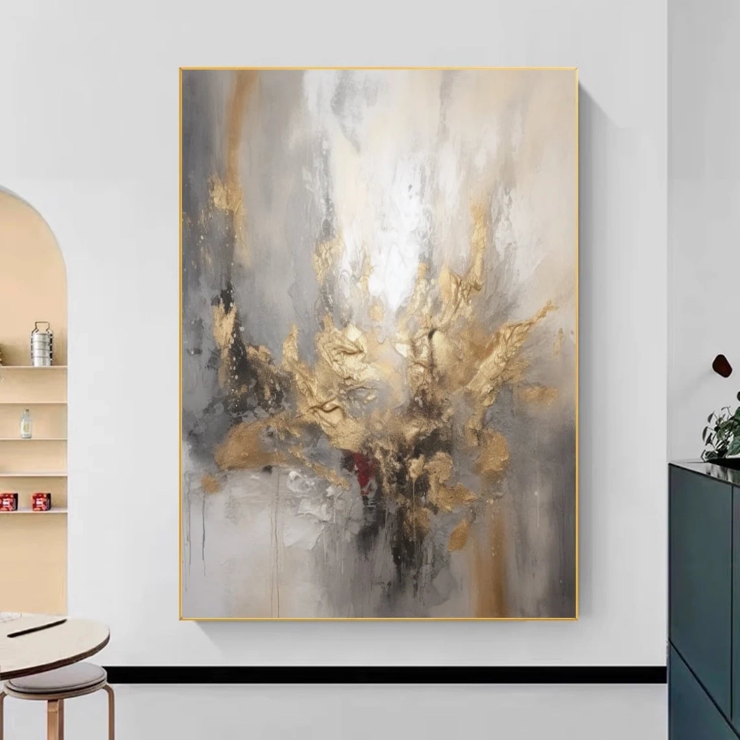 Abstract Painting #AB 345 - Modern Wall Art for Home & Office Decor - Perfect for Living Room, Bedroom or Workspace
