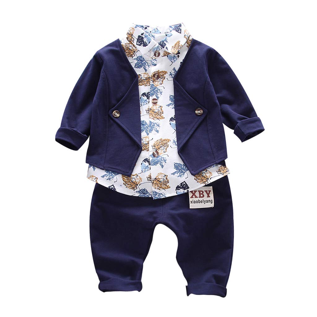 Baby Boy Formal Suit Set - Tuxedo & Bow Tie for Christening, Wedding & Party - Long Sleeve Outfit for Fall & Spring - Elegant Infant Gentry Clothes for Special Occasions