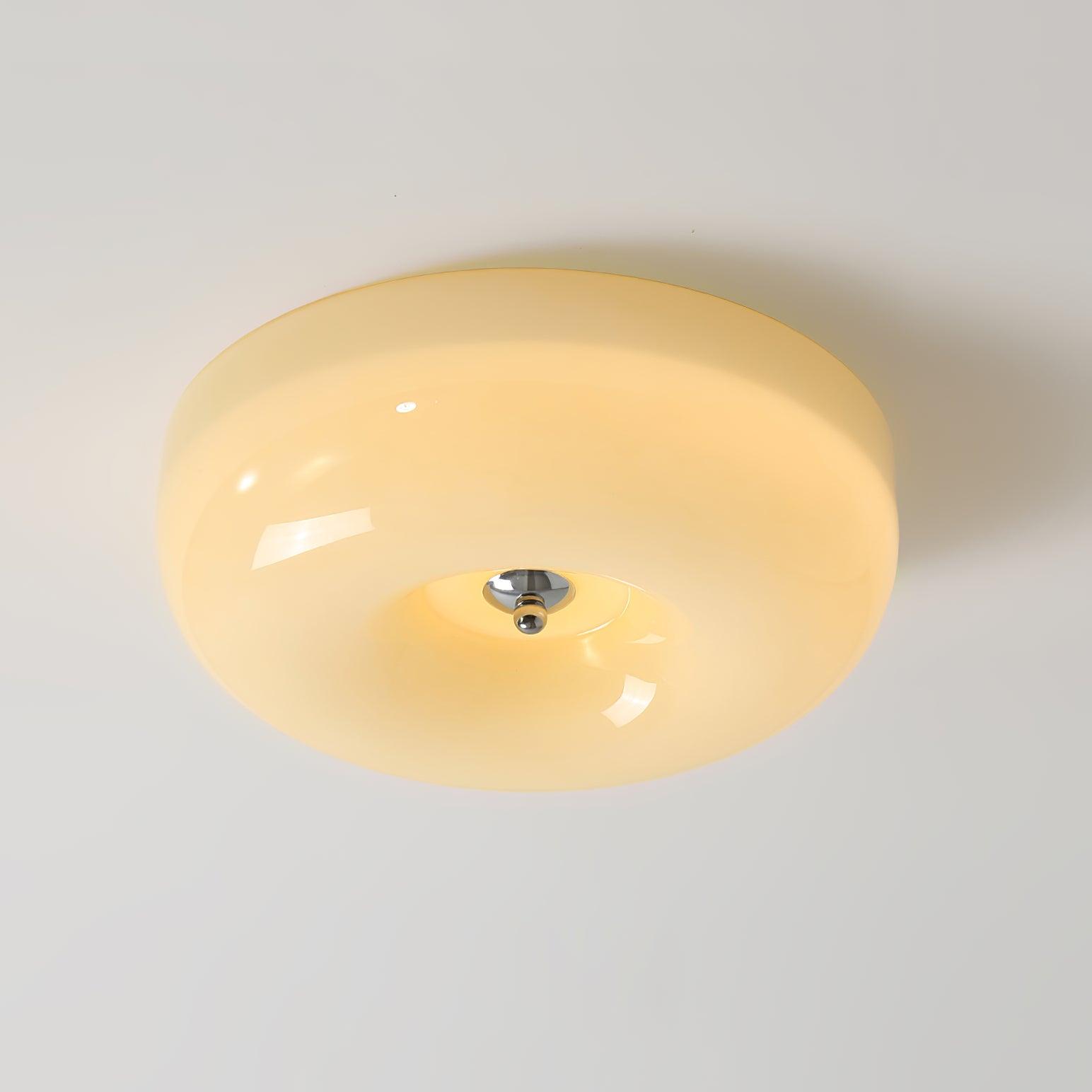 Cream Pudding Ceiling Light Fixture - Modern Soft Glow Bedroom Lighting for Cozy Home Decor & Relaxing Ambiance