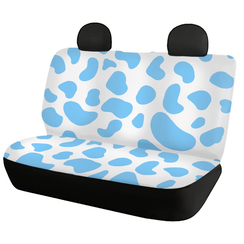 JoyLamoria Blue Cow Print Car Seat Covers - Lightweight 4-Piece Set for Men | Waterproof Auto Seat Protector with Non-Slip Backing | Perfect for Trucks, SUVs & Road Trips