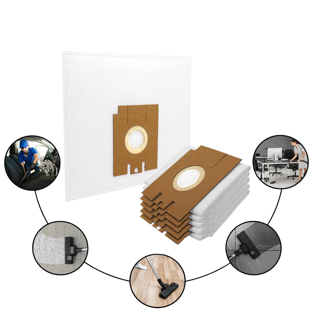 40 Pack Vacuum Cleaner Bags - Compatible with Progress PC 3316 Vacuum Cleaner - Perfect for Home, Office & Car Cleaning