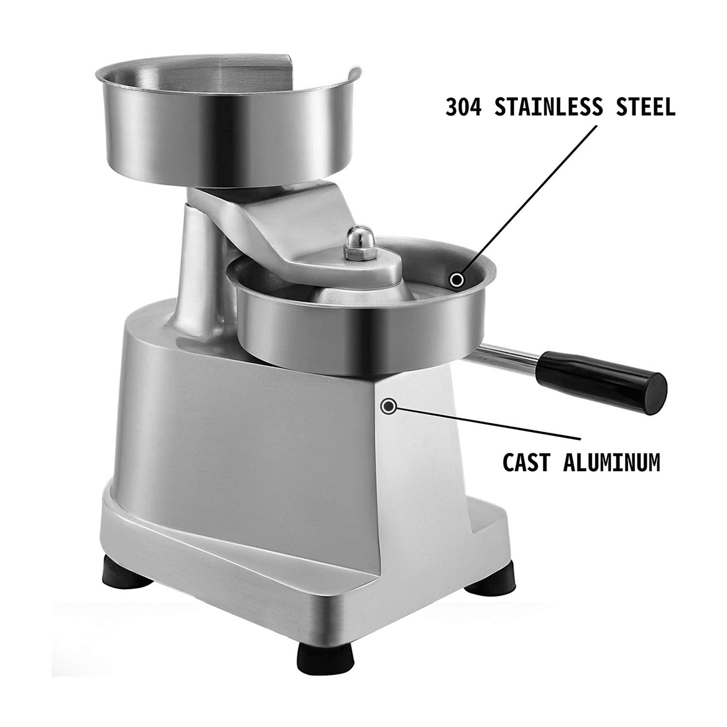 ALDKitchen Hamburger Patty Press - Heavy Duty Stainless Steel Burger Maker with 500 Free Parchment Papers | Perfect for BBQ, Cookouts & Home Kitchen Use