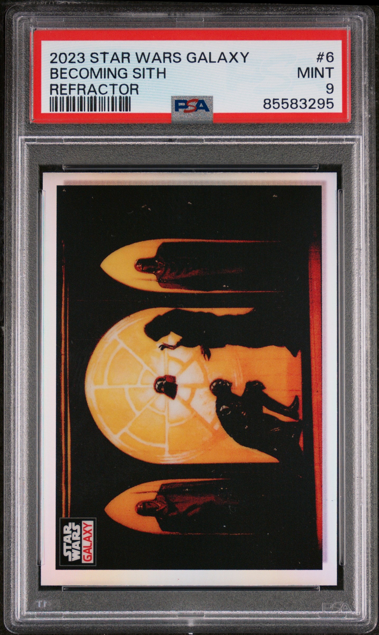 2023 Topps Chrome Star Wars Galaxy Becoming Sith Refractor #6 PSA 9 Mint Condition - Rare Collectible Trading Card for Fans & Investors | Perfect for Display, Gifts & Card Collections