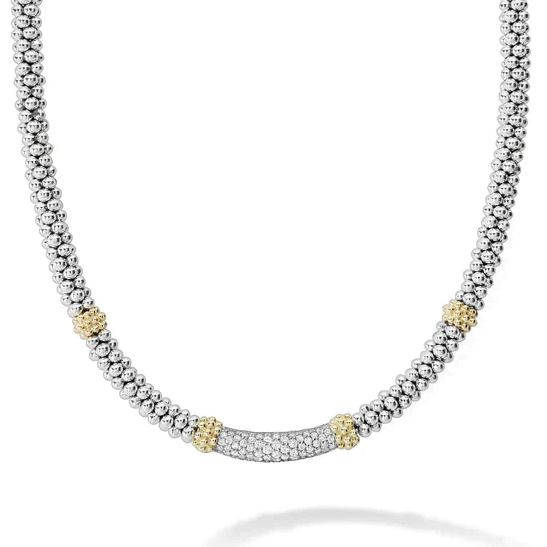 Luxury 5mm Caviar Diamond Necklace for Women - Elegant & Timeless Jewelry Gift for Anniversary, Wedding, or Special Occasions