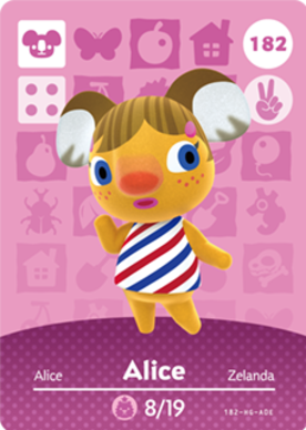Alice Animal Crossing Amiibo Card - Series 2 Collectible Trading Cards for Nintendo Switch | Perfect for Gaming, Collecting & Gift Giving