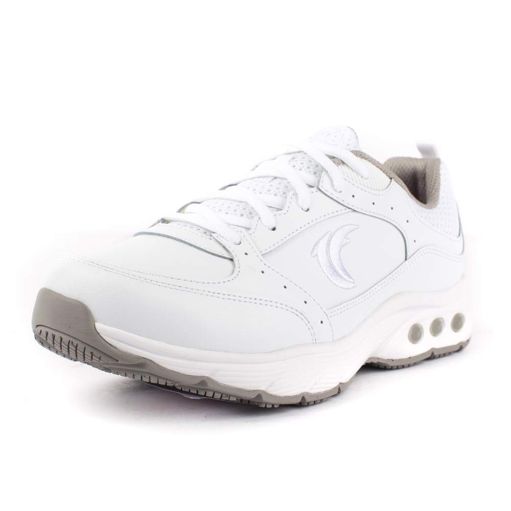 Therafit Men's Pro Leather Walker Shoes for Plantar Fasciitis & Foot Pain Relief - Comfortable Supportive Walking Shoes for Seniors, Diabetics & Daily Use