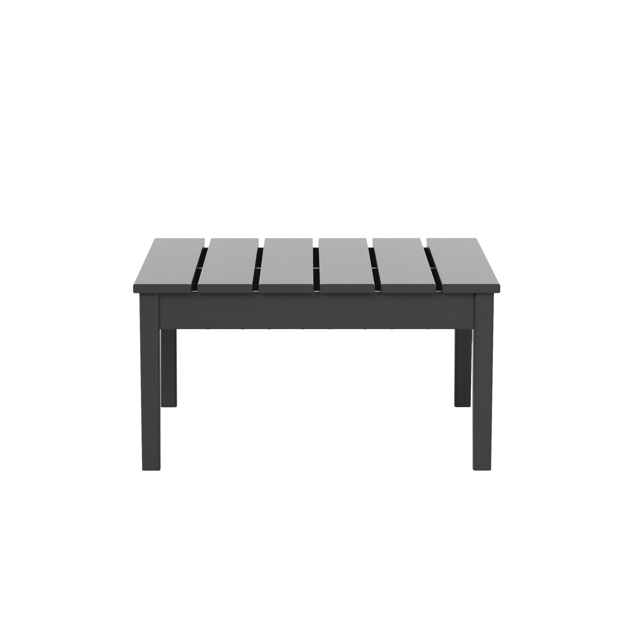 WestinTrends 32 Inch All-Weather Poly Lumber Outdoor Coffee Table - Square Gray Adirondack Patio Table for Deck, Poolside & Garden Furniture - Durable Low Maintenance Side Table for Backyard, Porch & Outdoor Living Spaces
