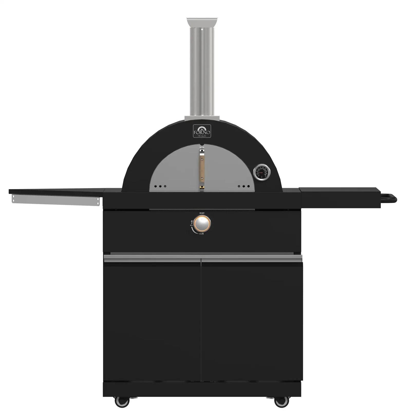 Forno All'Aperto FODKT2568BLK Outdoor Kitchen Set - Premium Stainless Steel BBQ Grill Island with Side Burner & Storage - Perfect for Backyard, Patio, and Poolside Entertaining