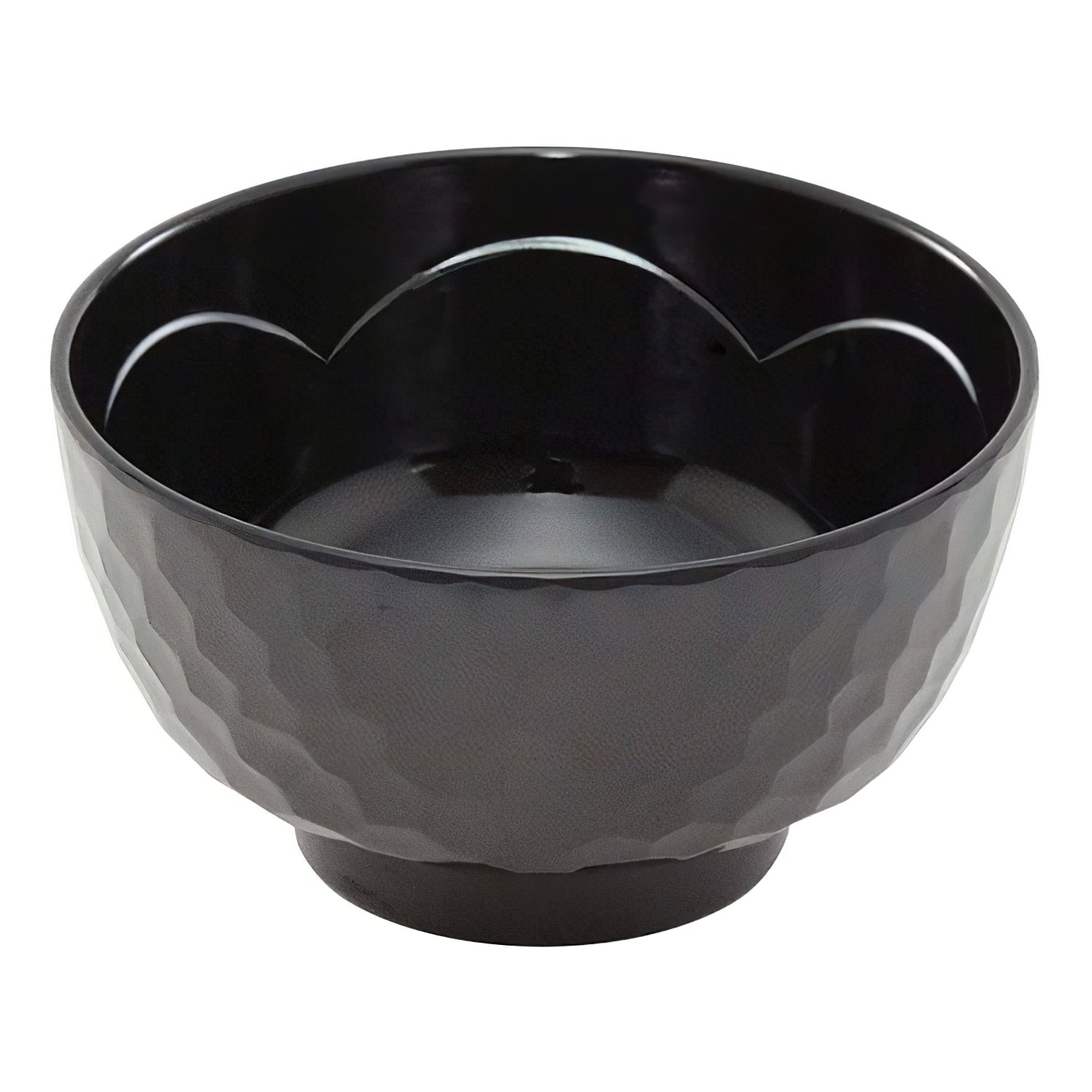 EBM Melamine Kikko Pattern Soup Bowl with Lid - 11cm/4.3in BPA-Free Plastic Bowl - Microwave & Dishwasher Safe - Perfect for Ramen, Pho, Cereal & Office Lunch