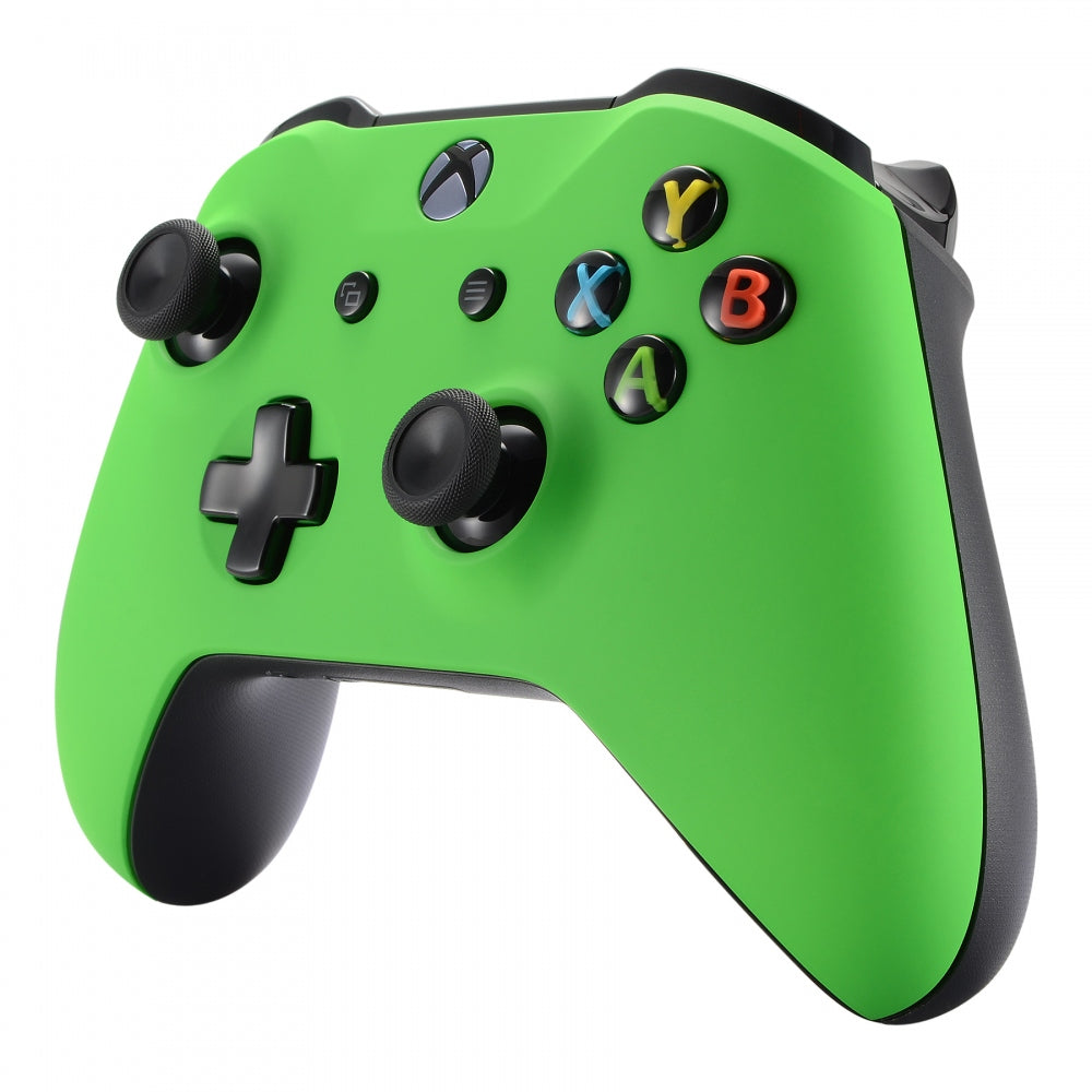 eXtremeRate Soft Touch Green Replacement Shell for Xbox One X & One S Controller - Custom Housing Cover with Enhanced Grip for Gaming Comfort - Perfect for Long Gaming Sessions & Competitive Play