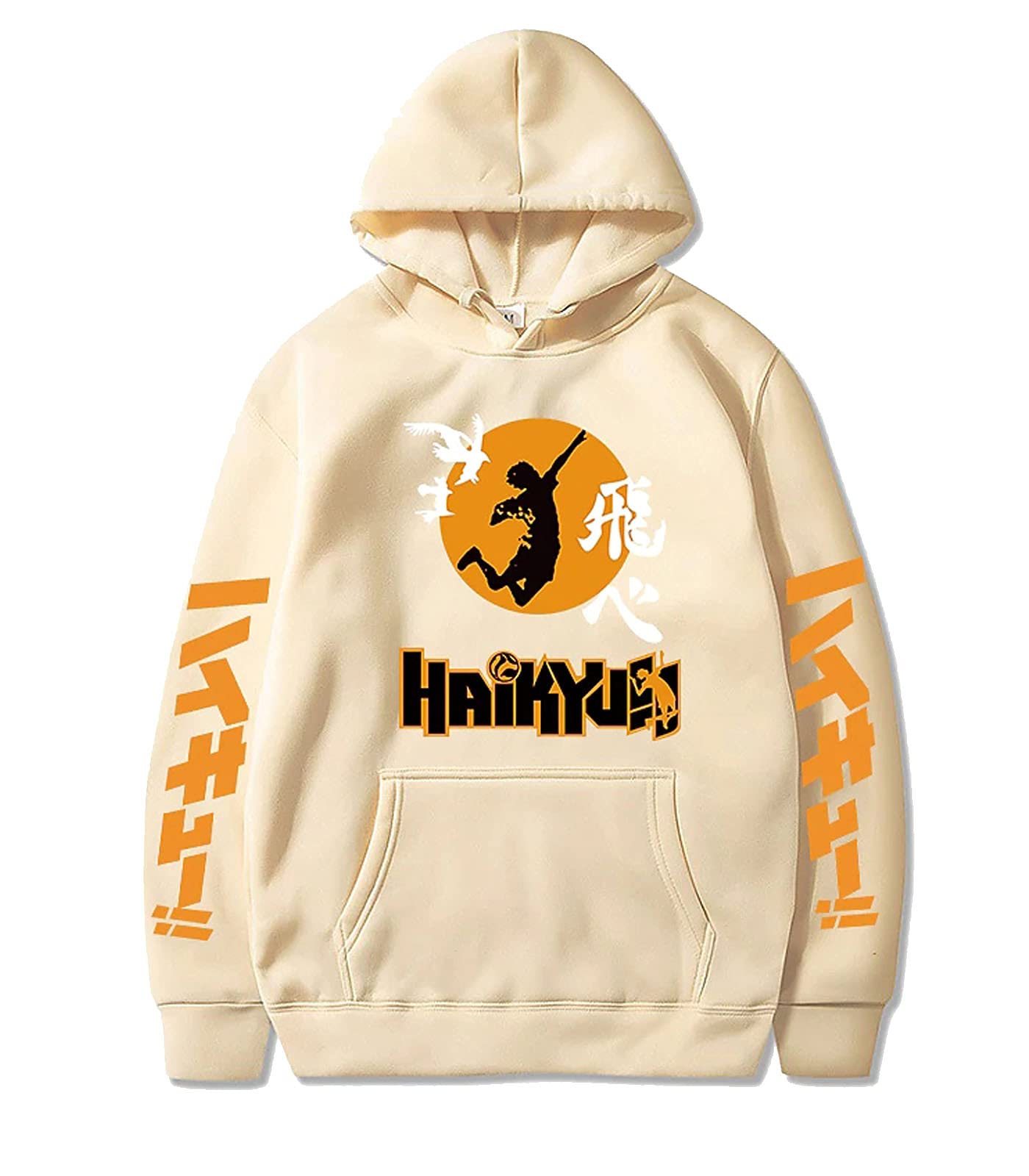 Haikyuu Anime Graphic Hoodie - Karasuno High School Cosplay Costume for Volleyball Fans | Perfect for Anime Conventions, Casual Wear & Gifts
