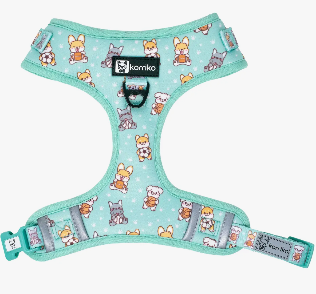 Korriko Adjustable Dog Harness - No Pull Pet Vest with Reflective Strips for Small Medium Large Dogs - Perfect for Walking, Hiking & Outdoor Adventures
