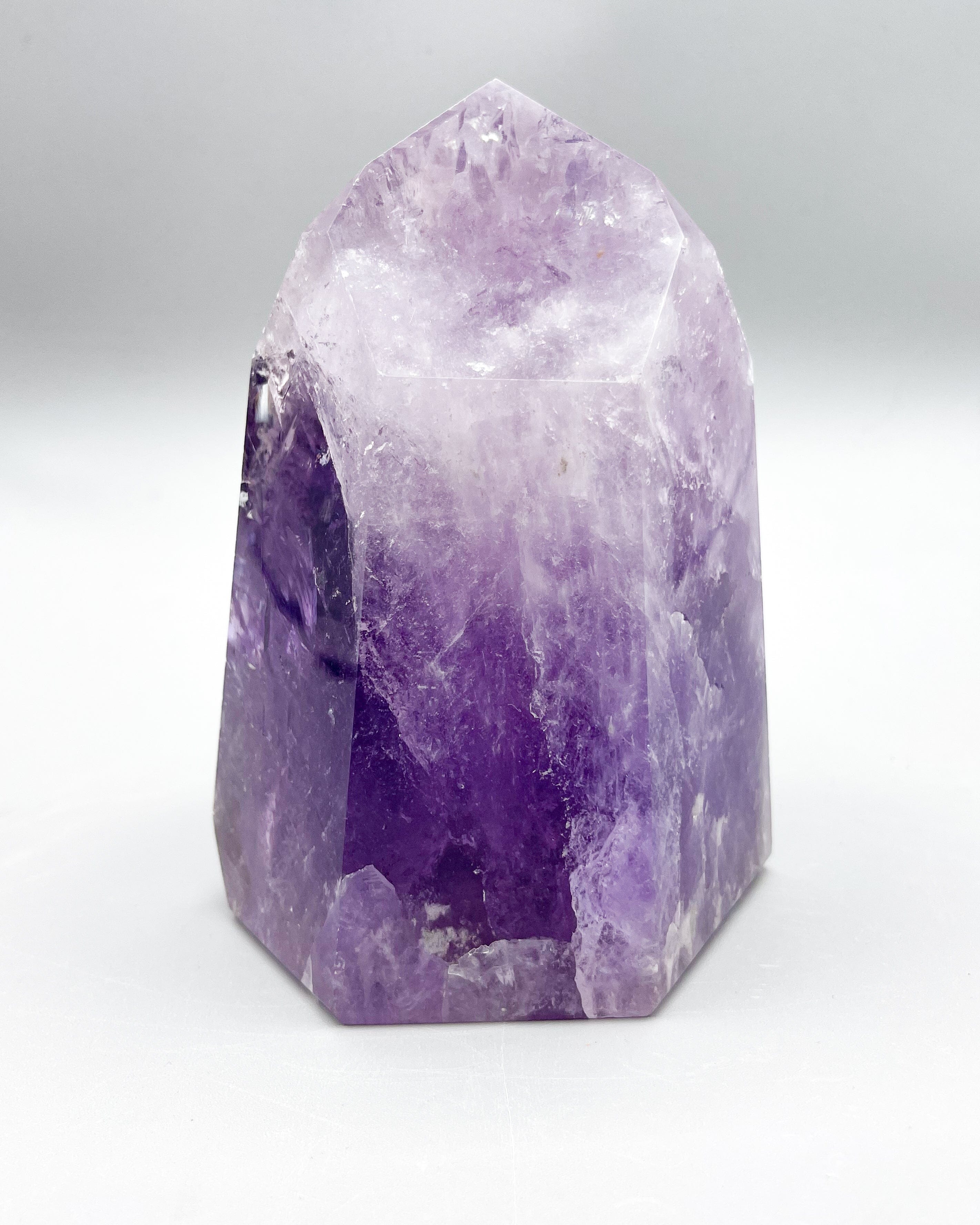 Natural Amethyst Single Point Crystal Carving - Healing Stone for Meditation, Reiki & Energy Work - Perfect for Home Decor & Spiritual Practices
