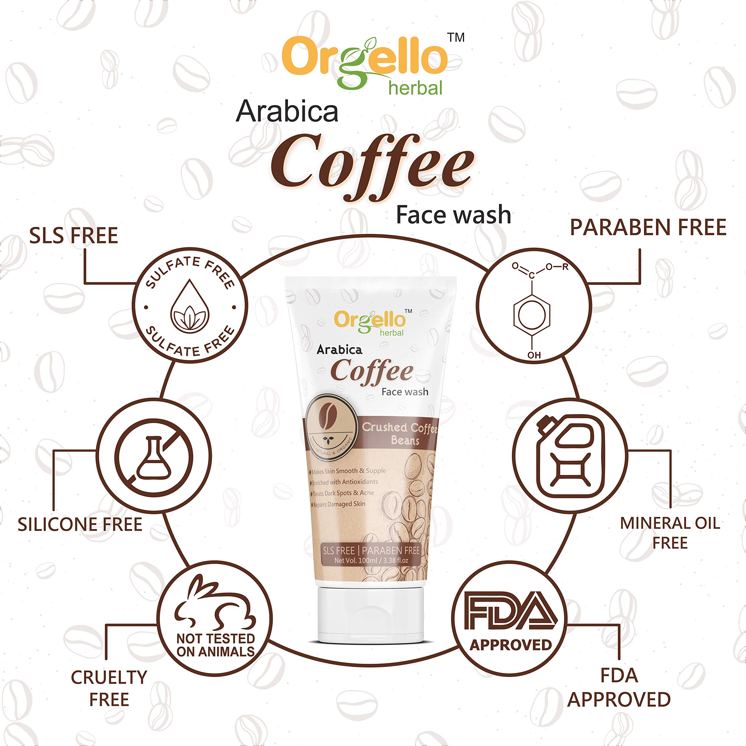 Organic Herbal Skincare Combo Kit - Arabica Coffee Facial Cleanser (100ml) & Apricot Face Scrub (100g) | Natural Exfoliation & Deep Cleansing for Glowing Skin | Perfect for Daily Skincare Routine & Spa Day at Home