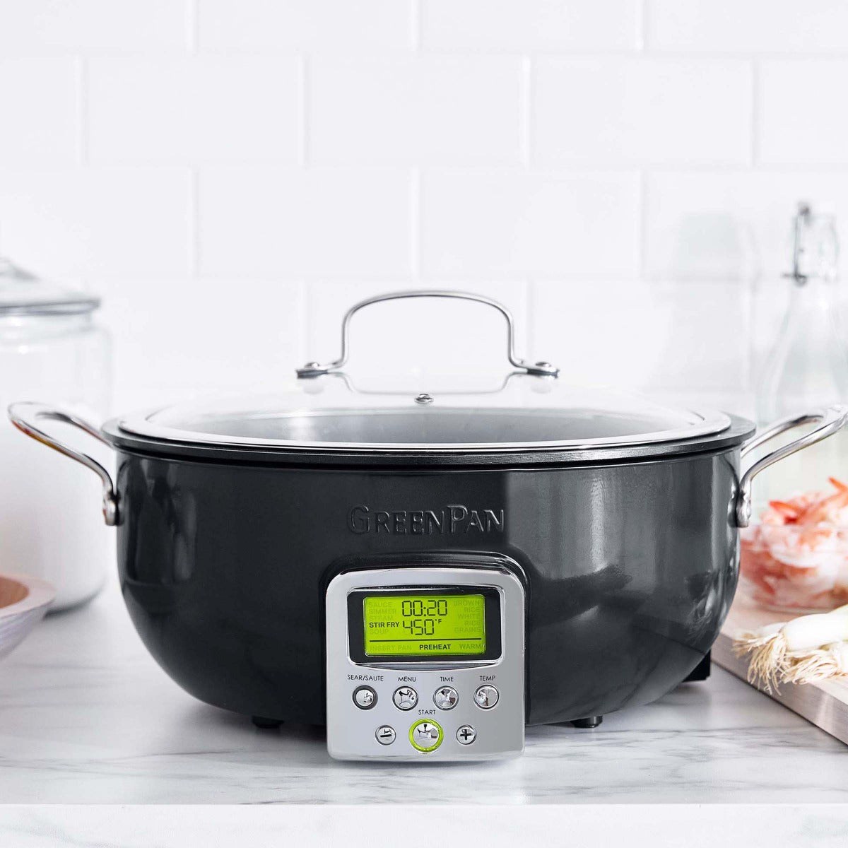 Multifunction Deep Electric Skillet - 12-Inch Nonstick Frying Pan with Adjustable Temperature Control | Perfect for Stir Fry, Sautéing, and Slow Cooking | Black