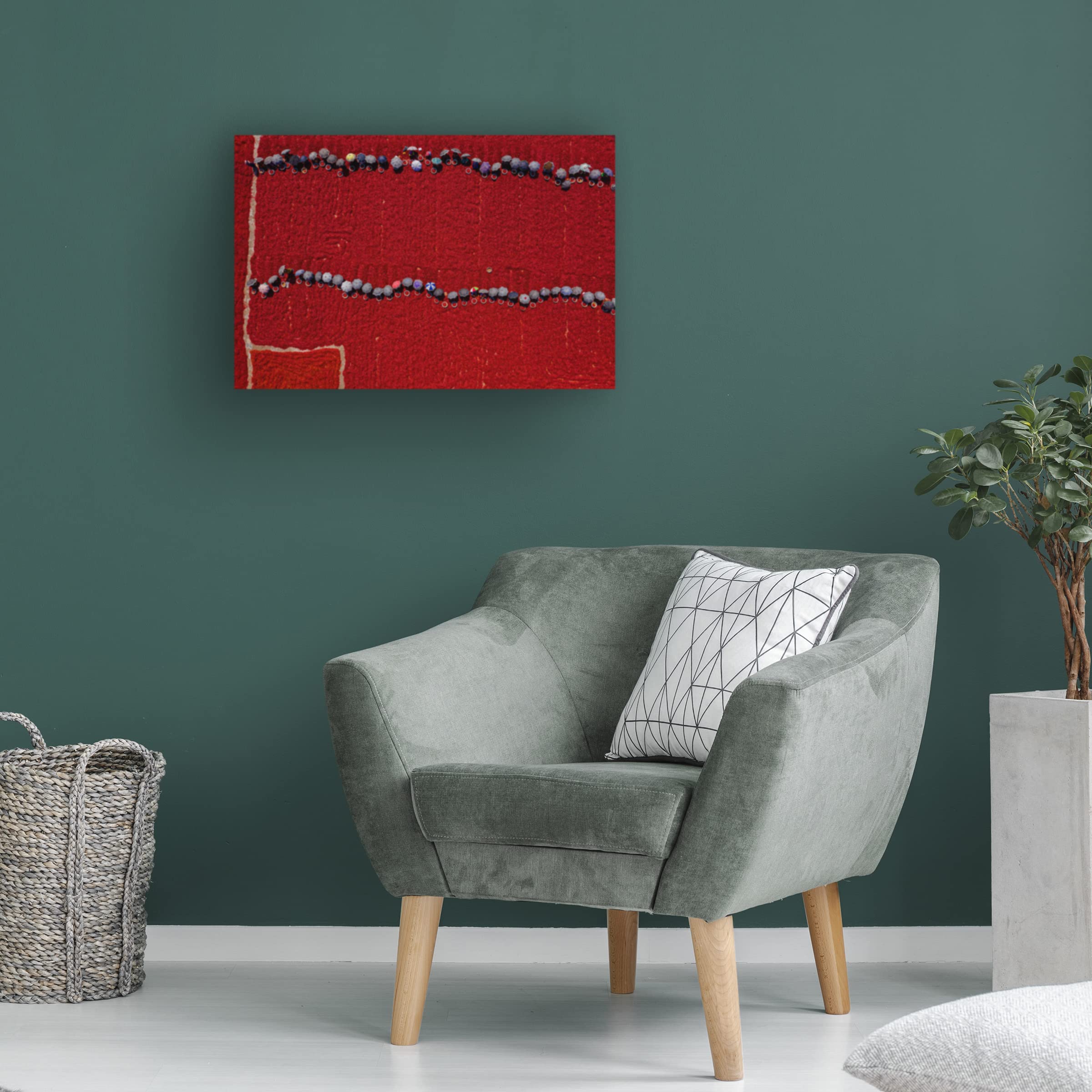 Trademark Fine Art 'Working On Red Chilies' Canvas Wall Art by Azim Khan Ronnie - Vibrant Kitchen Decor & South Asian Inspired Home Décor for Dining Room & Living Room