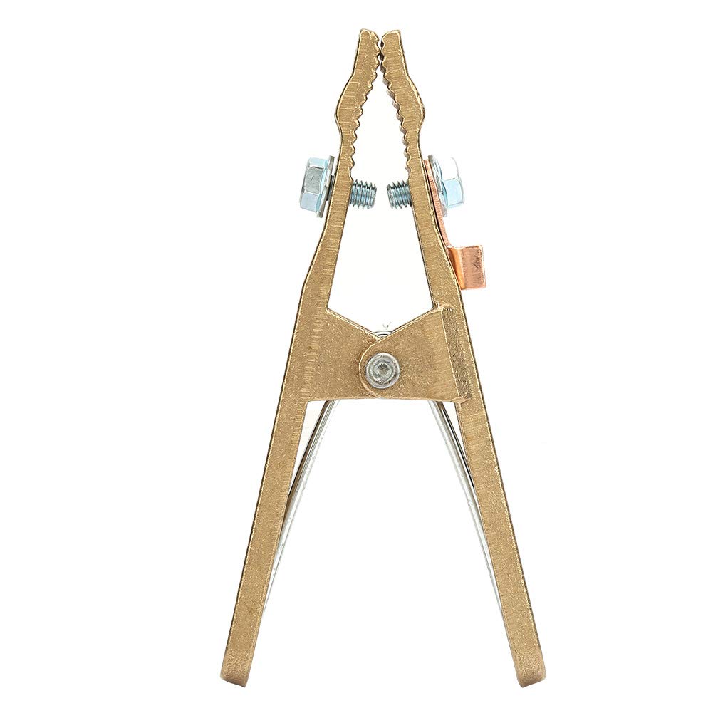 Premium 260A Brass A-Shape Ground Welding Clamp - Heavy Duty 260/300/500A Copper Earth Clamp for Welding Machines | Ideal for Arc Welding, Metal Fabrication & DIY Projects