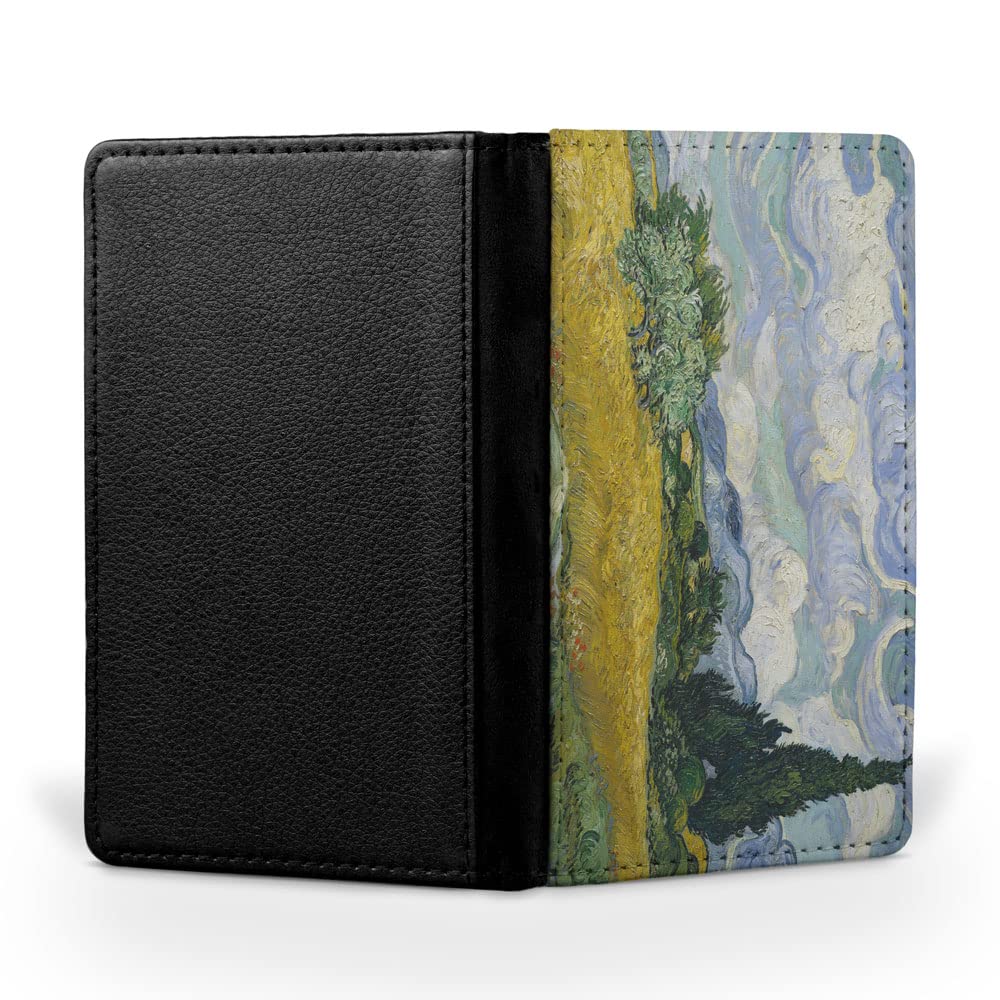Van Gogh Wheatfield Wallet - Travel Passport Holder for Organizing IDs & Itinerary